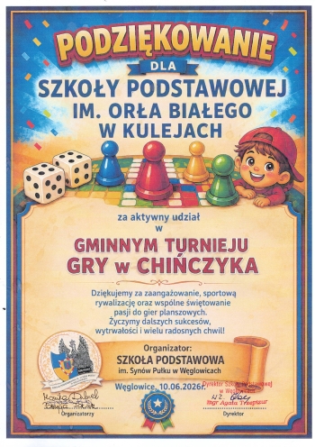 Podziękowanie dla szkoły