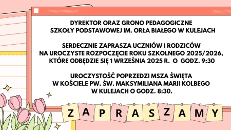 ROZPOCZĘCIE ROKU SZKOLNEGO