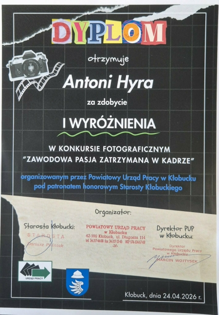 Konkurs fotograficzny „Zawodowa pasja zatrzymana w kadrze”. 